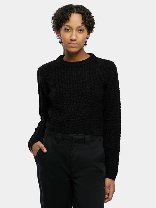 Ladies Short Waffle Sweater-0