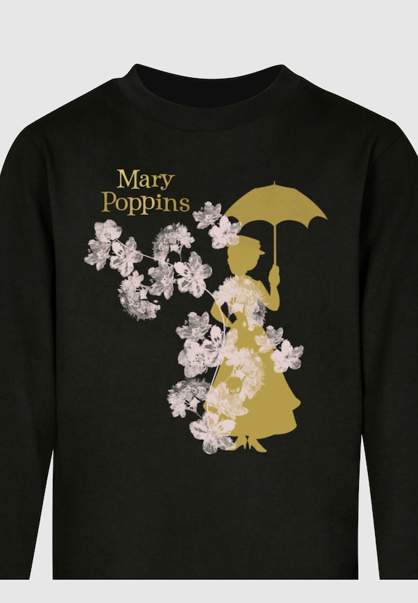 Kids Mary Poppins - Floral Silhouette Longsleeve-2
