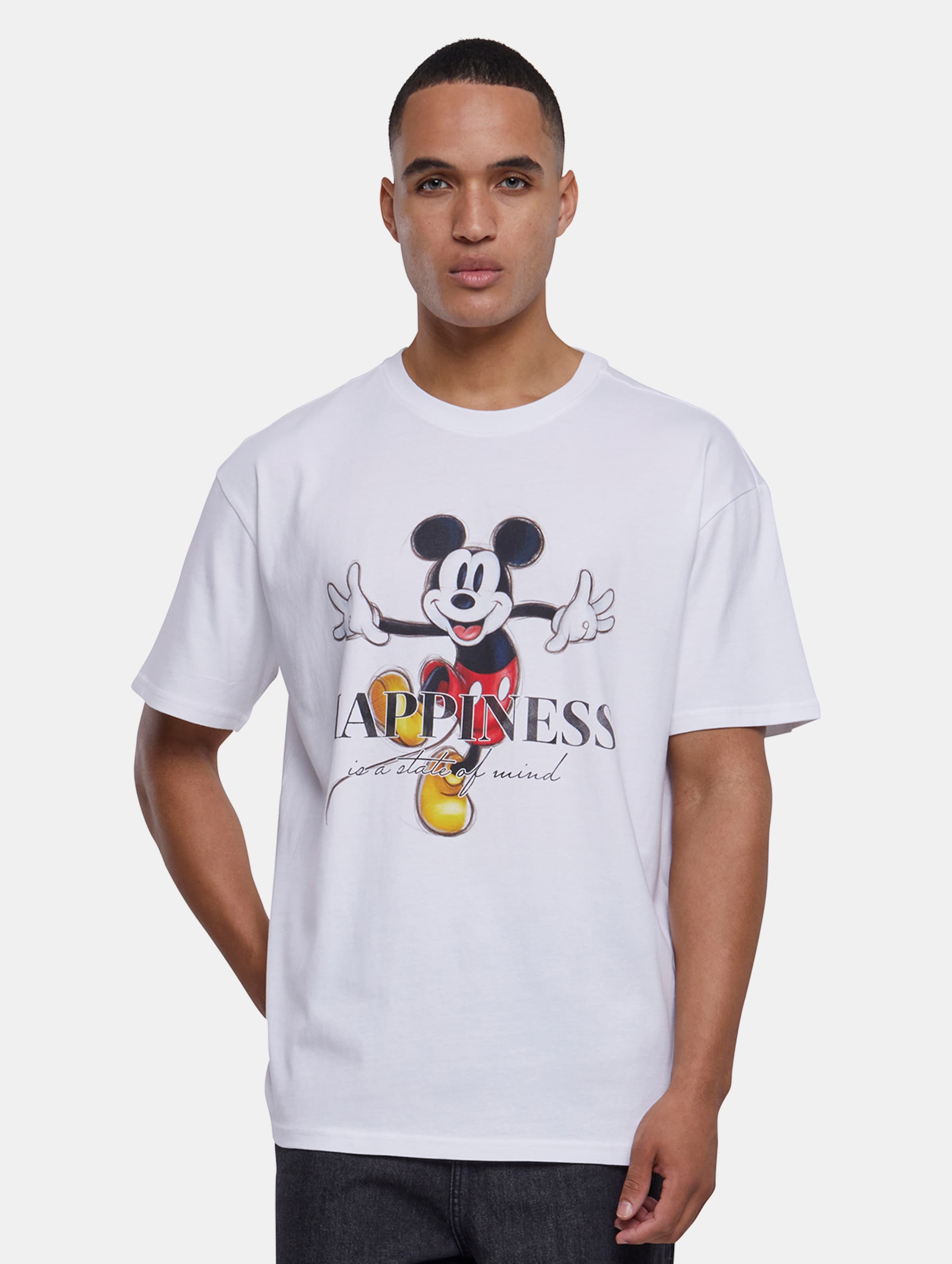 Mister Tee Upscale Mickey Mouse - Disney 100 Mickey Happiness Oversize Heren Tshirt - L - Wit