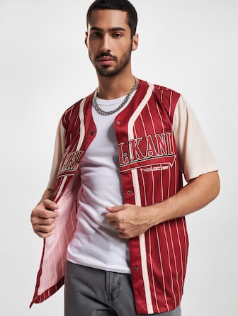 Karl Kani Trekking Block Pinstripe Baseball T-Shirts