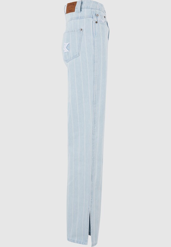 KW221-088-1 KK OG Pinstripe Slit Jeans-8