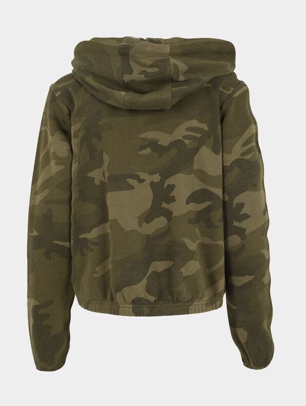 Ladies Camo Cropped Hoody-1