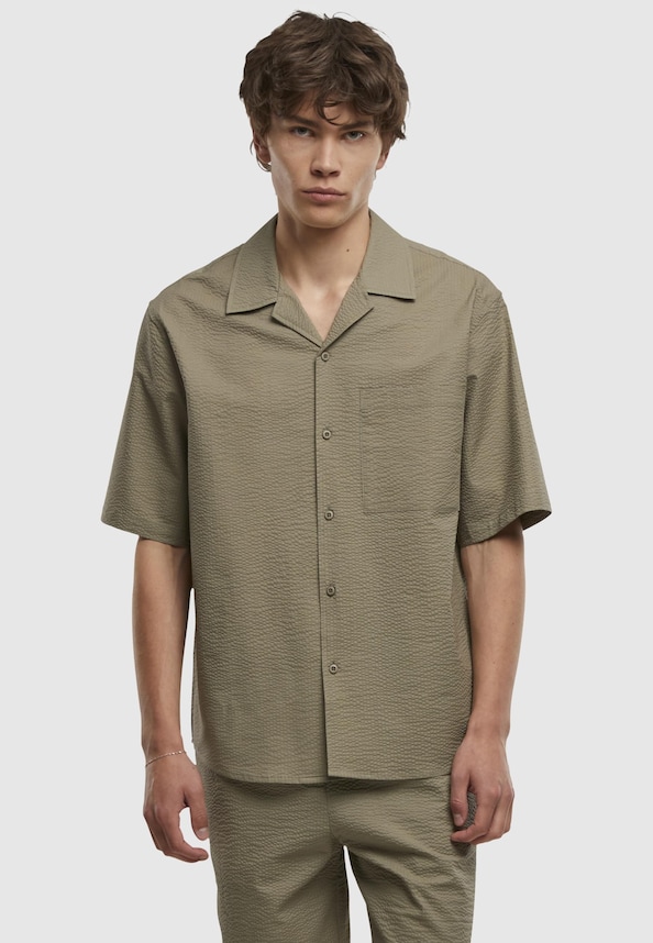 Relaxed Seersucker Short Sleeve-0