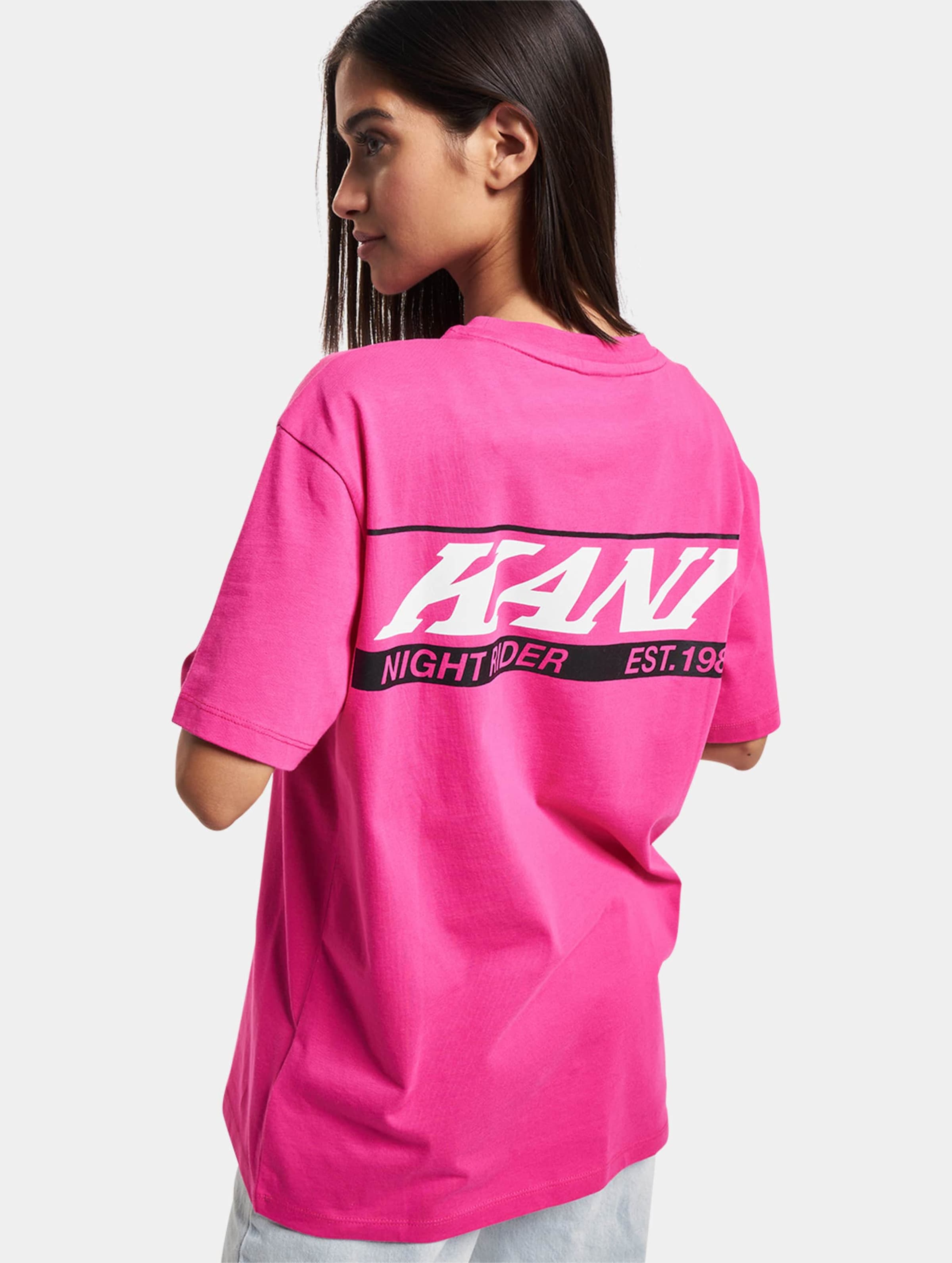 Karl Kani Small Signature Nightrider T-Shirt Vrouwen op kleur roze, Maat XXS