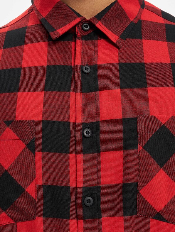 Urban Classics Checked Flanell Shirt Black/Red (XXXXL-4