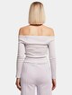 Ladies Off Shoulder Rib -1