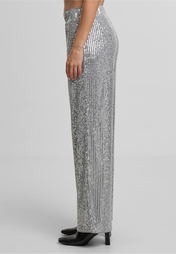 NMSCARLET SEQUIN WIDE PANTS JRS-2