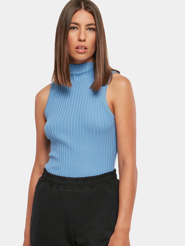 Ladies Rib Knit Sleevless-0