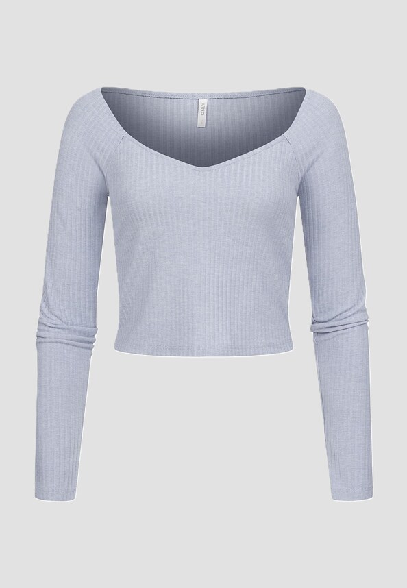 ONLY Damen Cropped Longsleeve-0