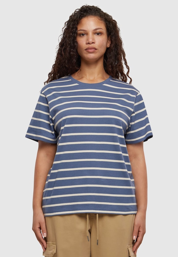 Ladies Striped Boxy Tee-10