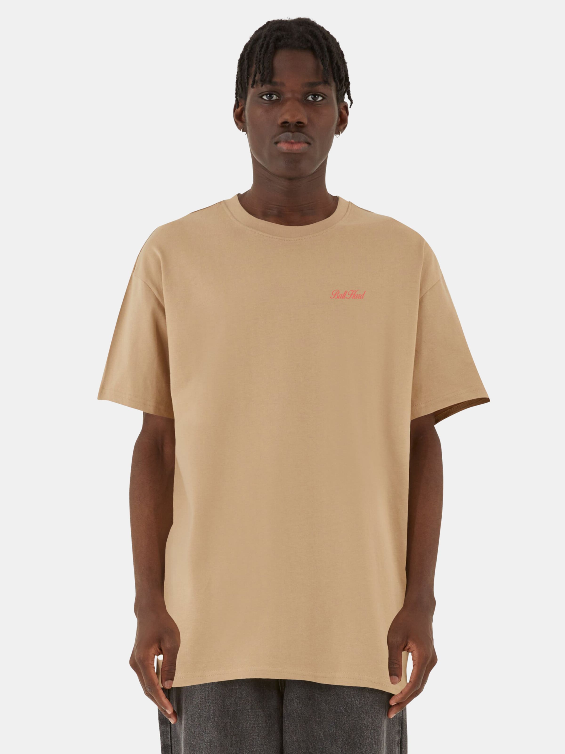 Mister Tee Upscale Ball Hard Heavy Oversize T-Shirts Männer,Unisex op kleur beige, Maat XL