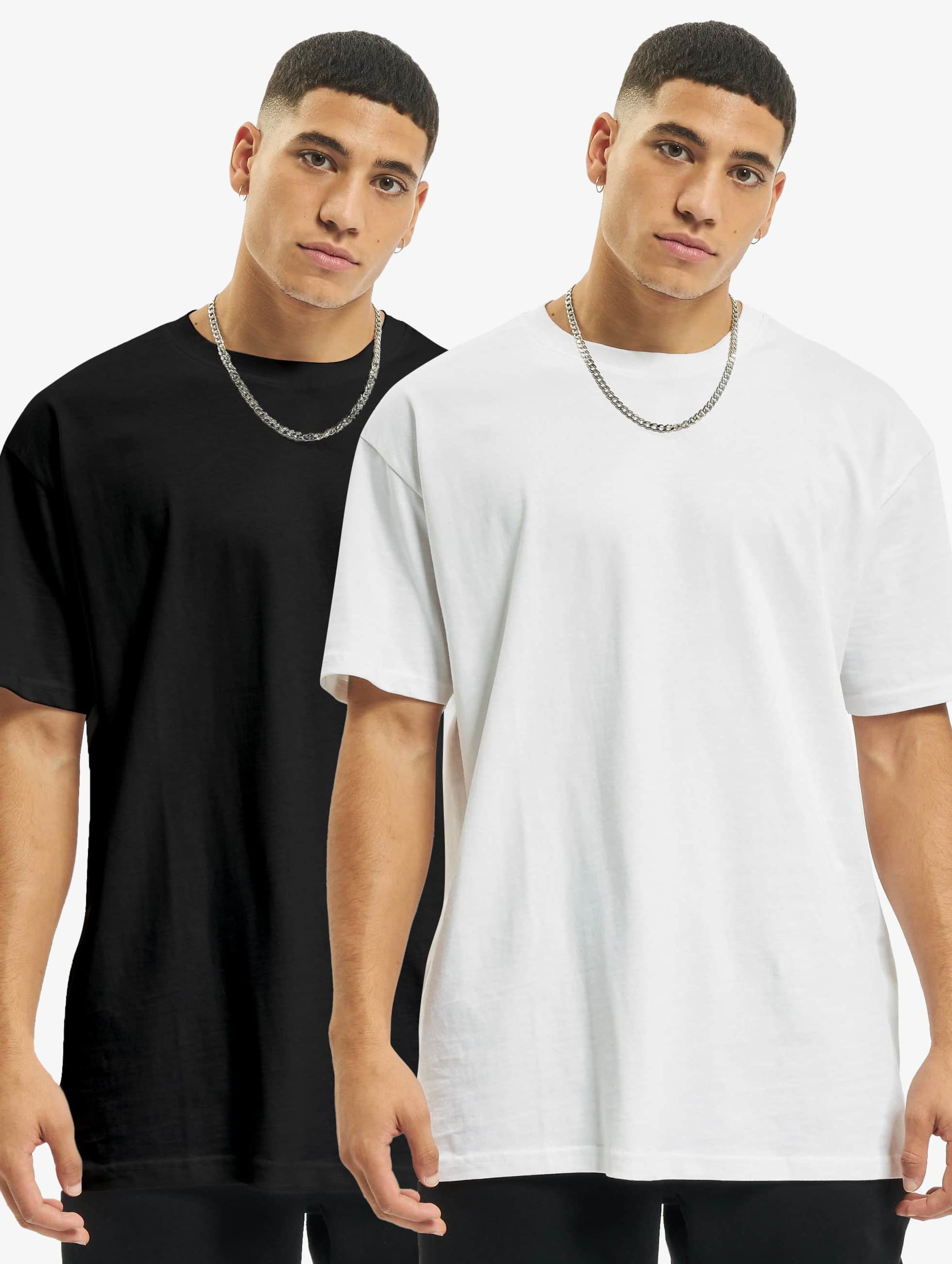 Urban Classics Heavy Oversized Tee 2-Pack Mannen op kleur zwart, Maat M