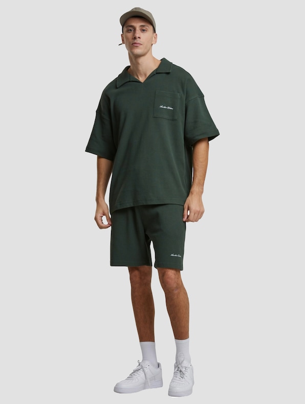 Another Cotton Lab Another Waffle Oversized Polo Shirt-3