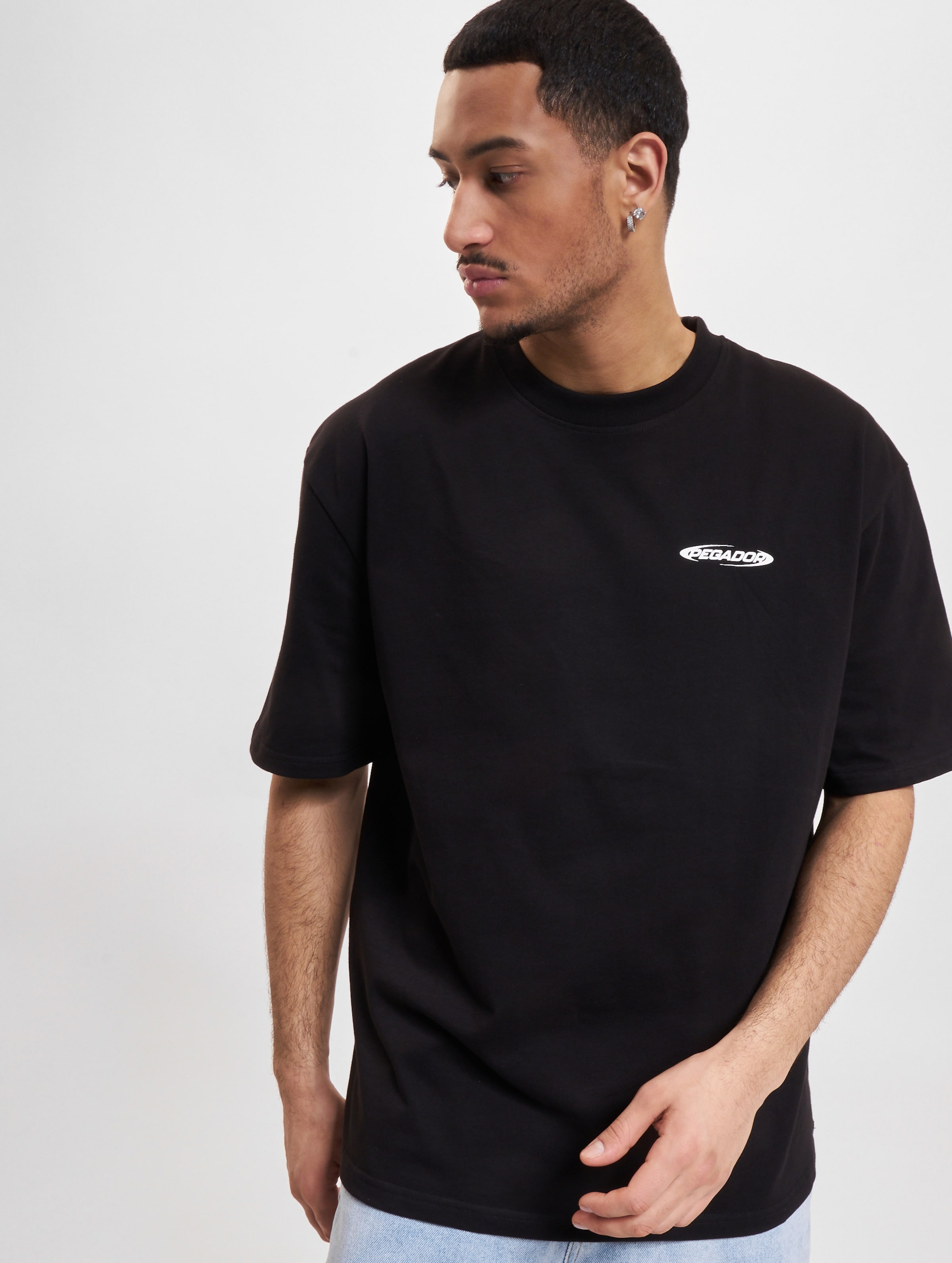 PEGADOR Crail Oversized T-Shirt Männer,Unisex op kleur zwart, Maat M