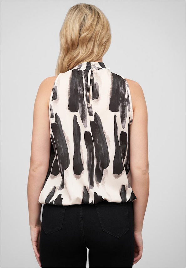 Cloud5ive Damen Choker Top mit Abstrakt Print-1