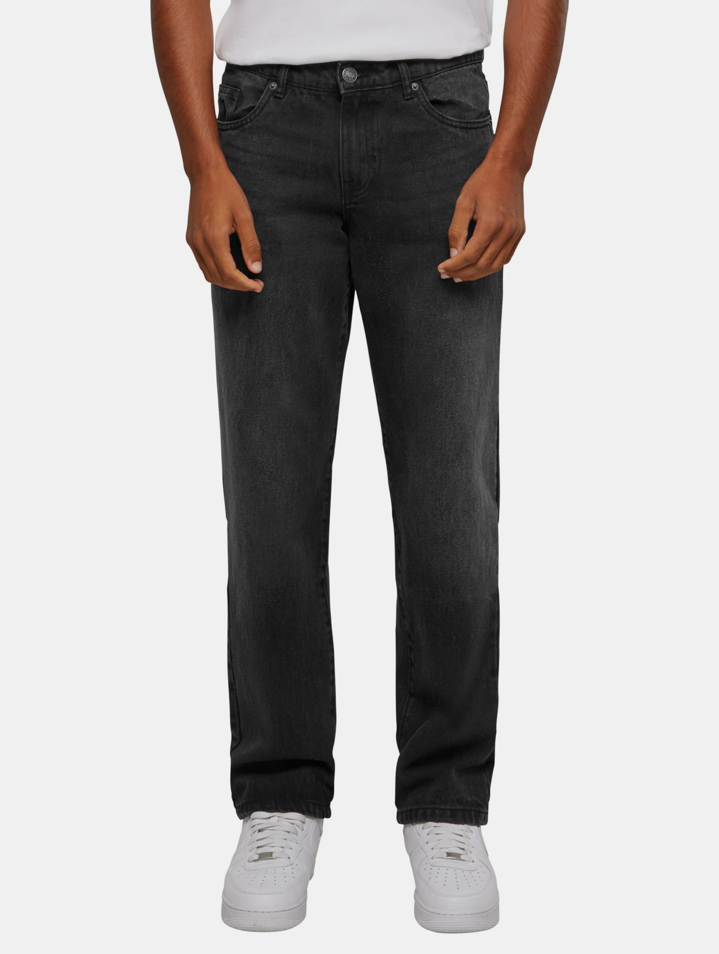 Urban Classics - Heavy Ounce Straight Fit Jeans Broek rechte pijpen - Taille, 31 inch - Zwart