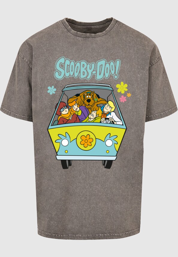 Scooby Doo - Mystery Machine Group Acid Washed Oversized -2