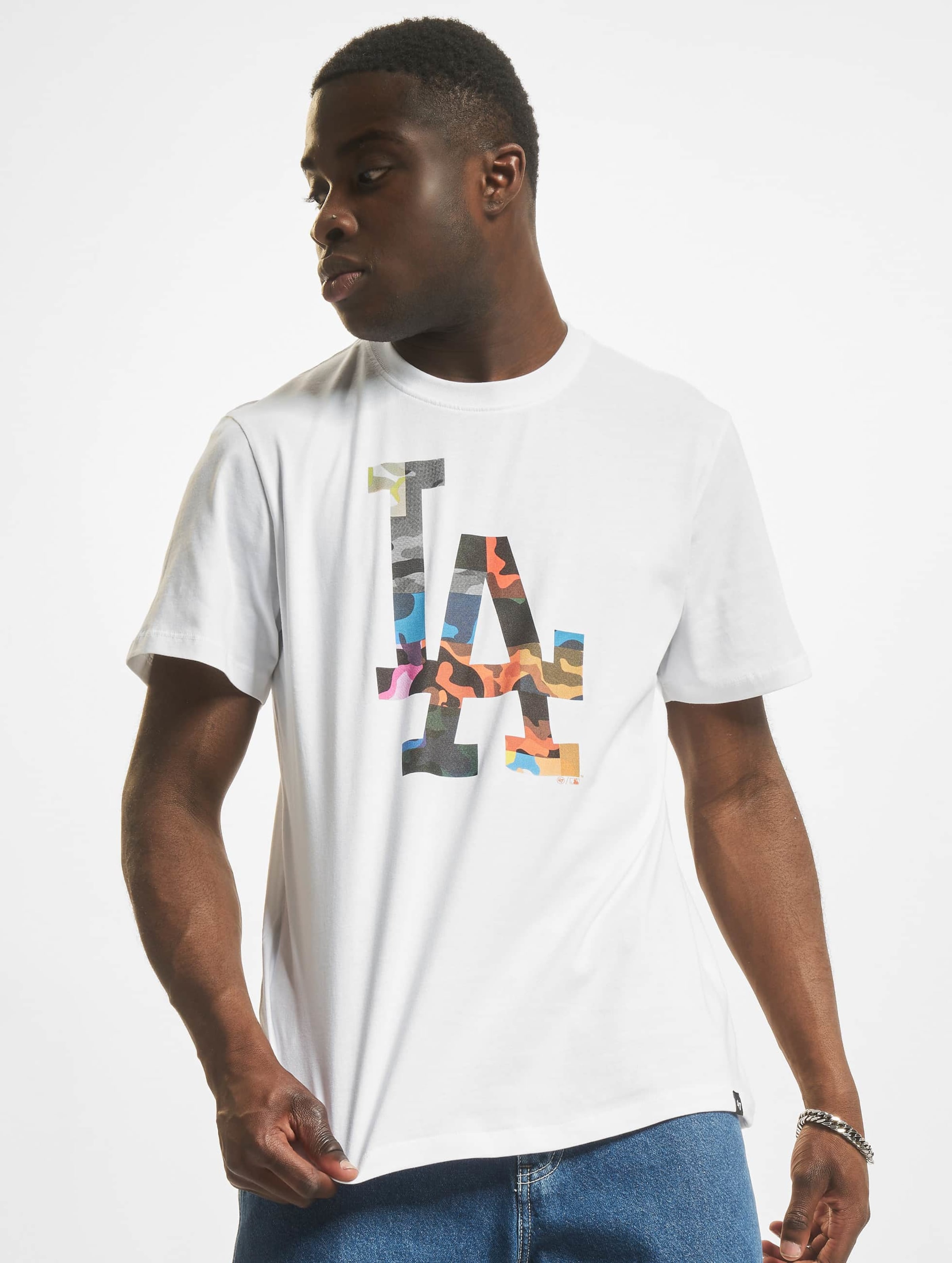 47 MLB Los Angeles Dodgers Echo T-Shirt Mannen op kleur wit, Maat S