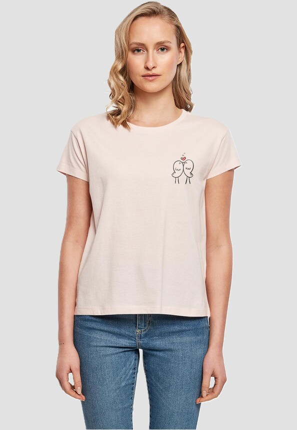 Ladies Hugs & Love - Birds Love Box Tee-0