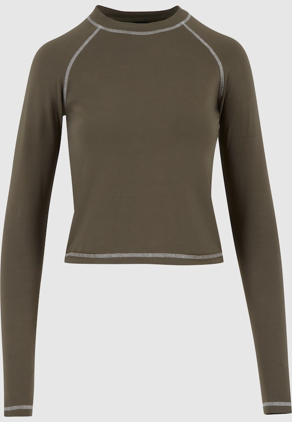 Ladies Contrast Jersey Longsleeve-4