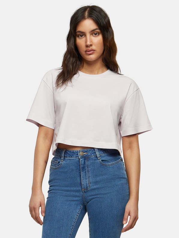 Build Your Brand Ladies Short Oversized Tee-0