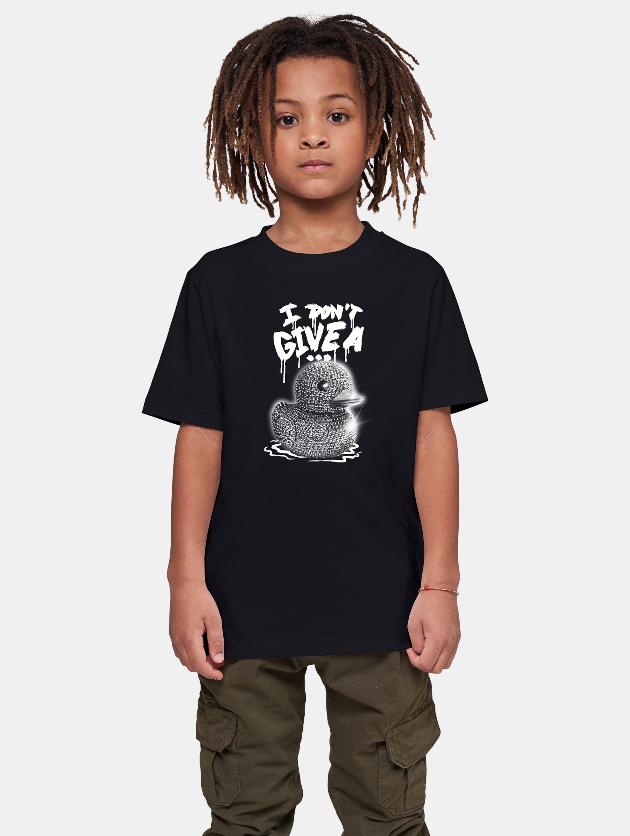 Mister Tee - I Don't Give A Kinder T-shirt - Kids 122/128 - Zwart