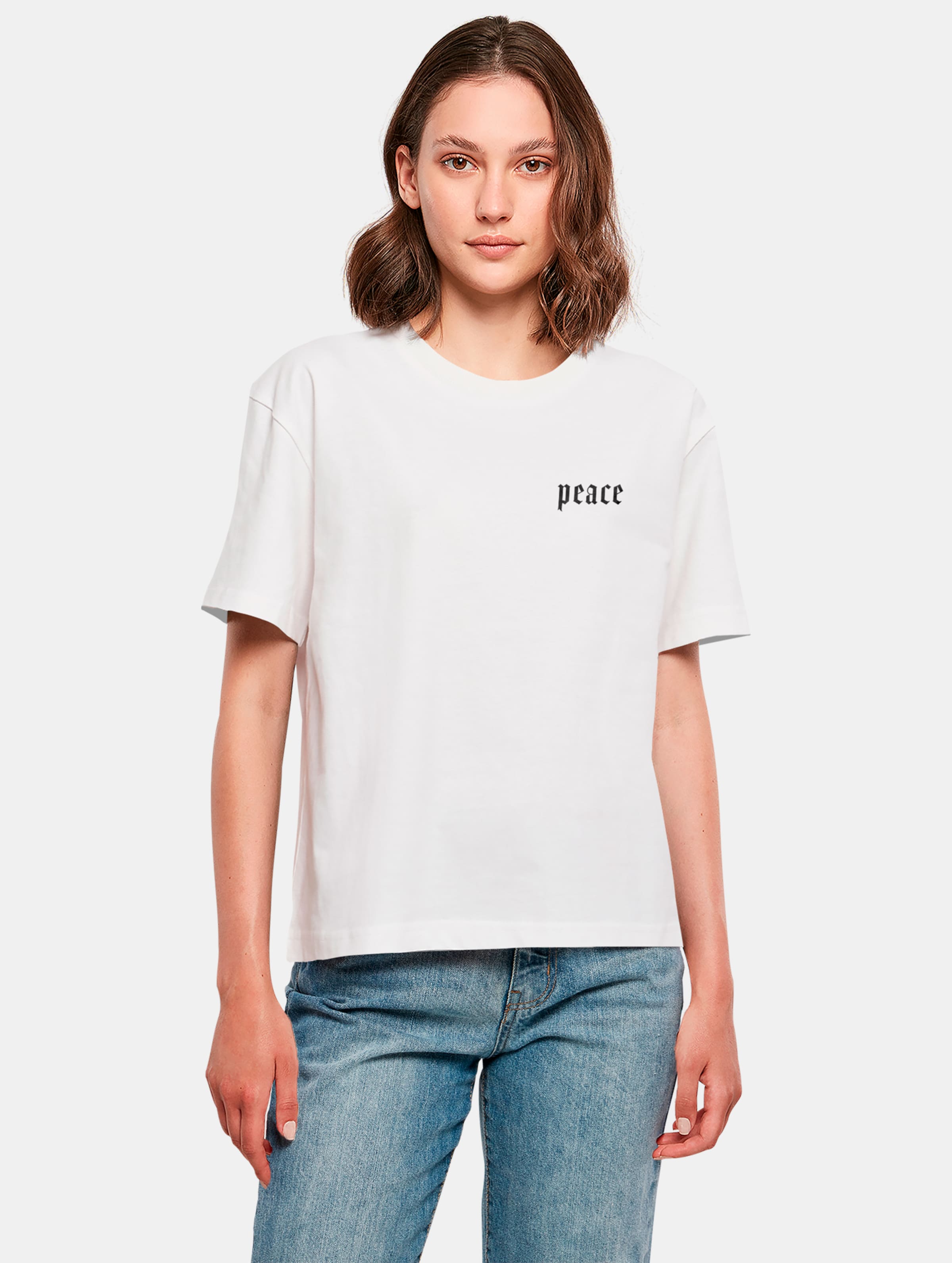 Miss Tee Peace T-Shirts Frauen,Unisex op kleur wit, Maat XL
