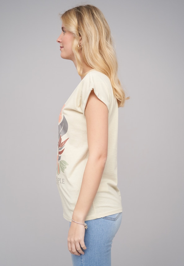 Ladies 77 Live Simple Sand Tee-2