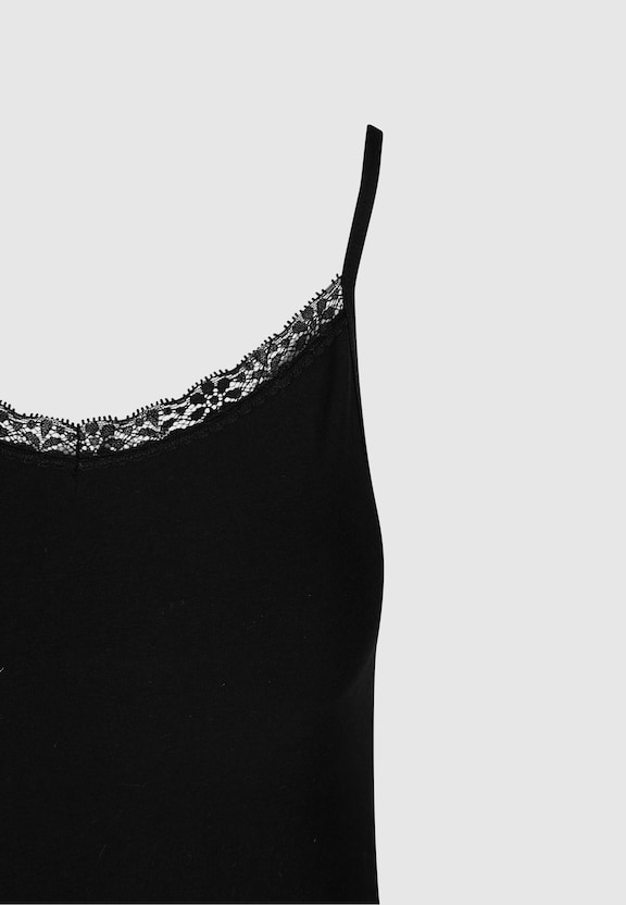 Ladies Basic Tank Top Cotton Lace 2-Pack-5