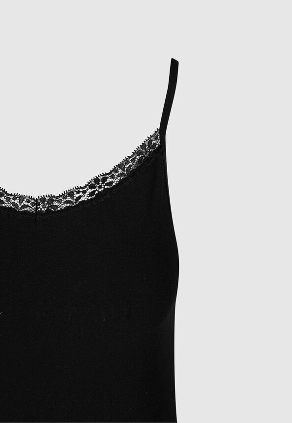 Ladies Basic Tank Top Cotton Lace 2-Pack-5