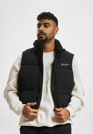 JM224-007-02 Script Logo Short Puffer Vest