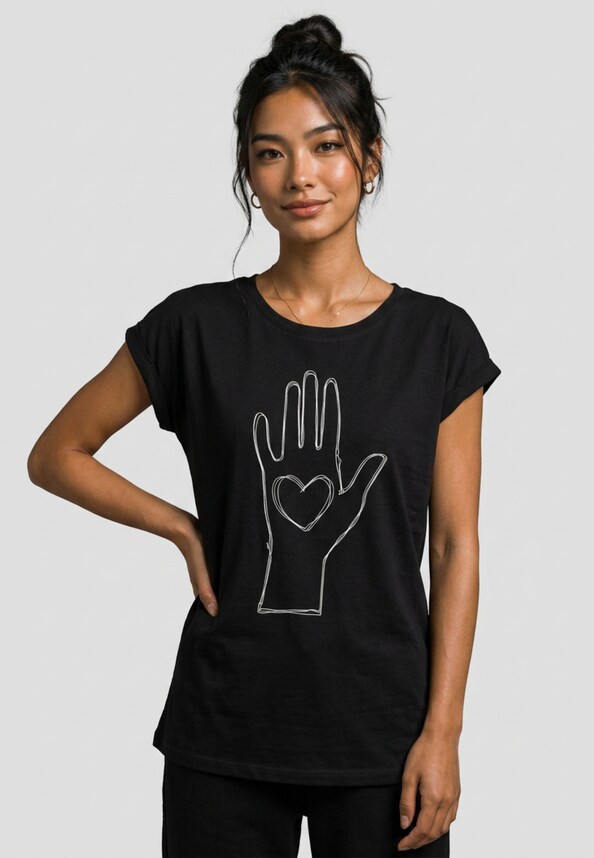 Ladies Peace - Scribble Hand Heart-0