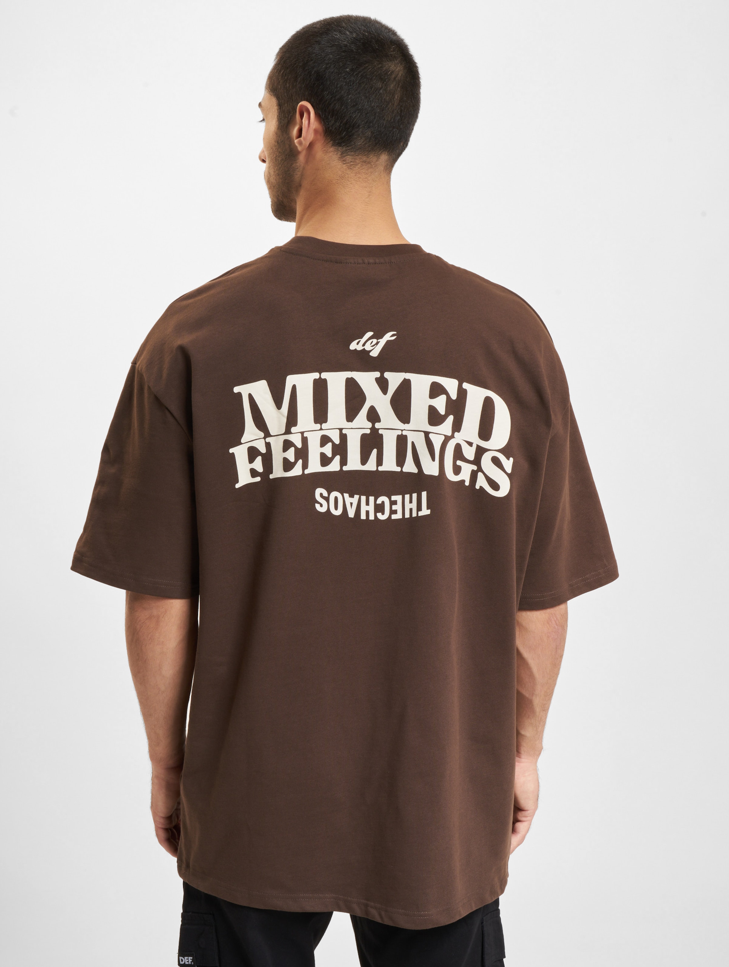 DEF Mixed T-Shirt Männer,Unisex op kleur bruin, Maat M