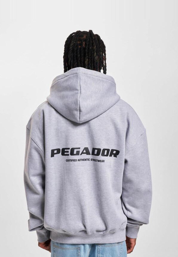 PEGADOR Colne Logo Oversized Sweat Zip Hoodies-1