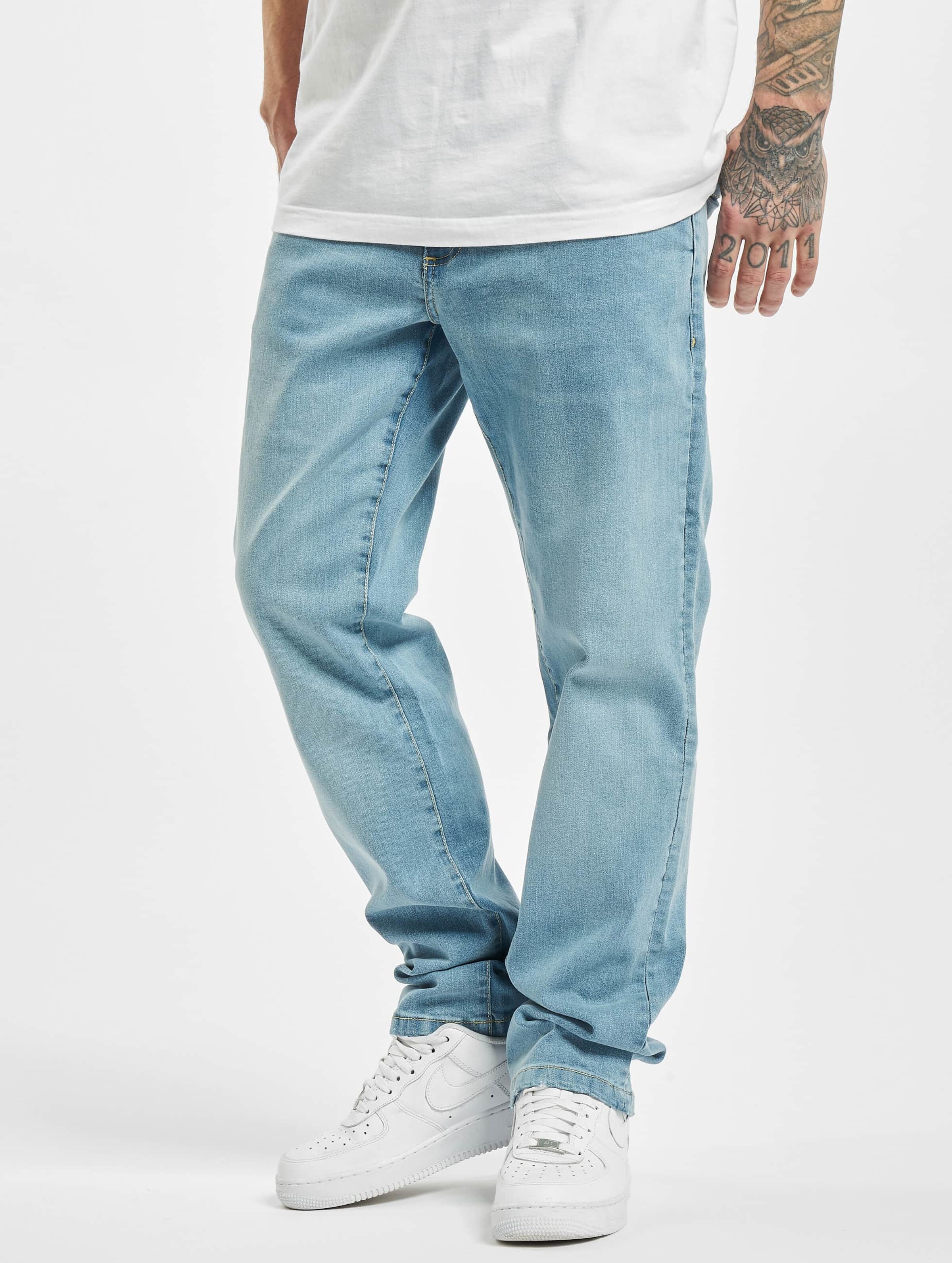Urban Classics Relaxed Fit Jeans Mannen op kleur blauw, Maat 2832