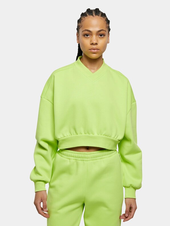 Ladies Cropped V-Neck-0