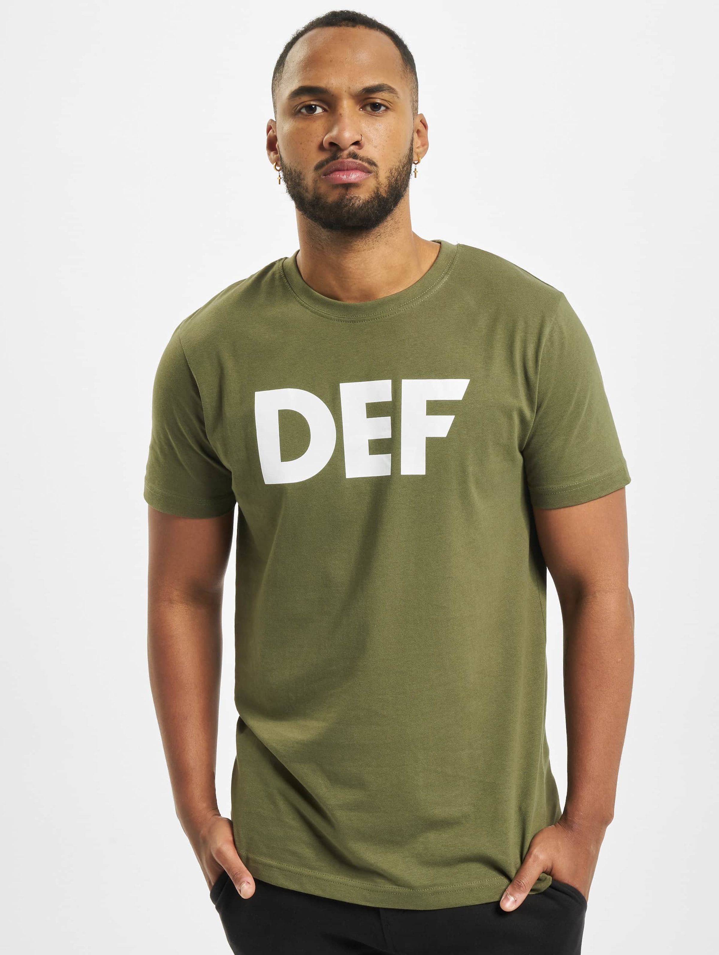 DEF Her Secret T-Shirt Mannen op kleur olijf, Maat S