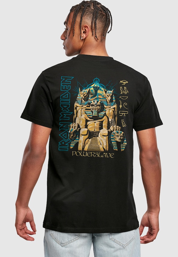 Powerslave - Vintage Blue Lightning T-Shirt-1