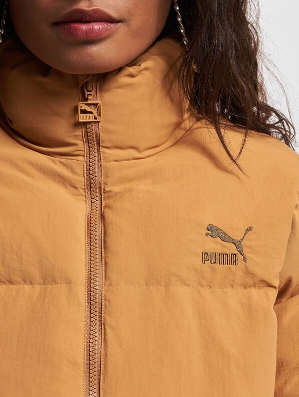 Puma Classics Oversized Short Polyball Puffer Winter Jacket Desert Tan-3
