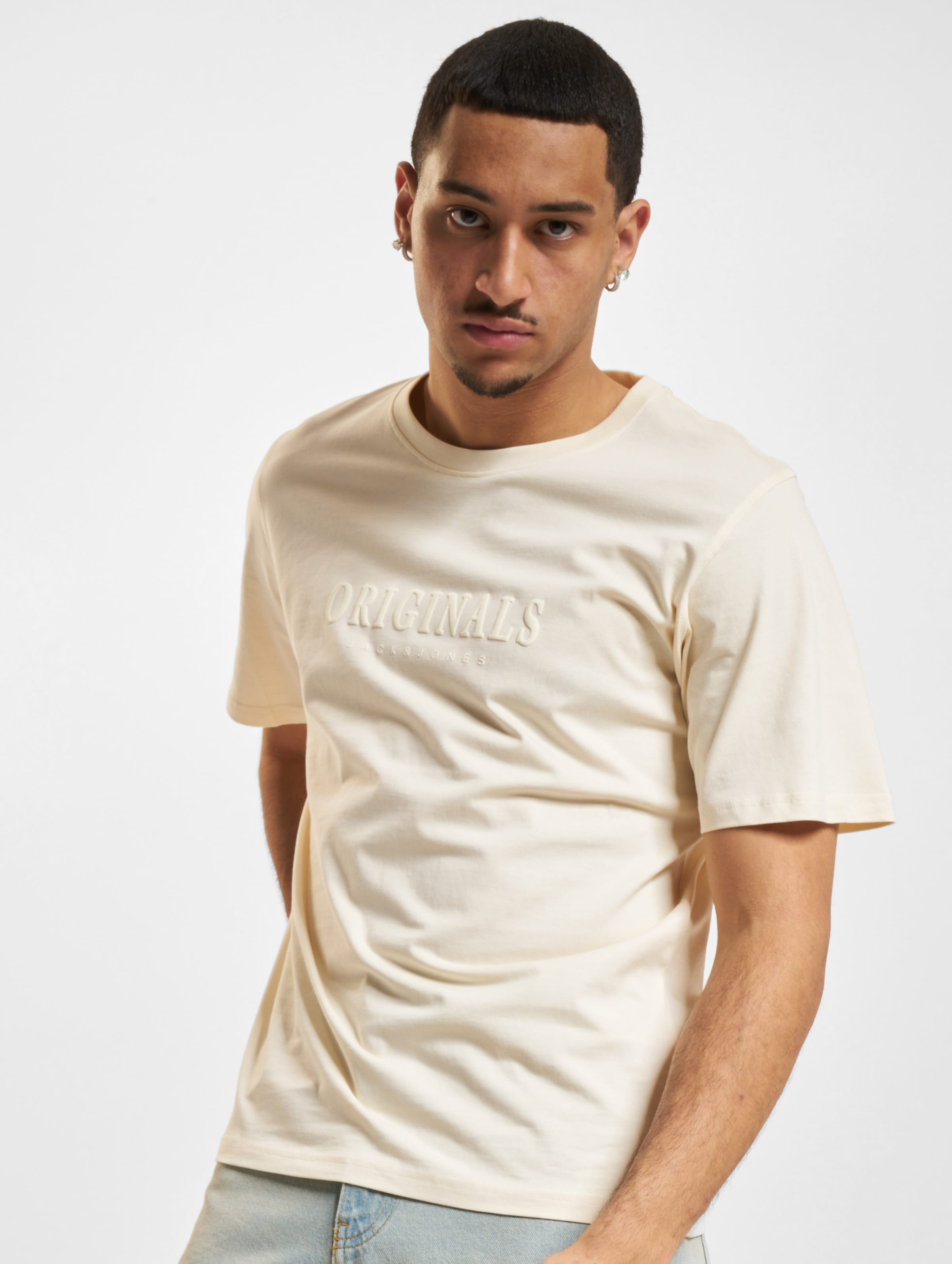 Jack & Jones Frederiksberg Crew Neck T-Shirt Männer,Unisex op kleur beige, Maat L