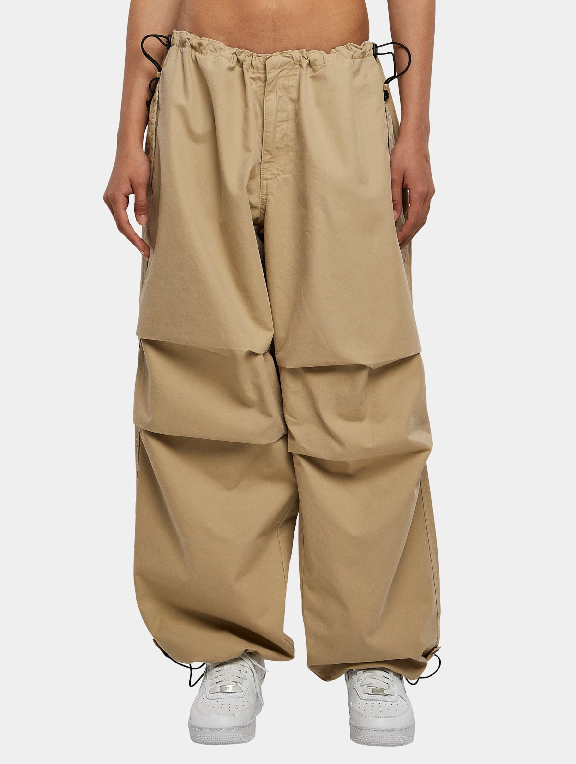 Urban Classics - Cotton Parachute Wide leg trousers - XL - Beige