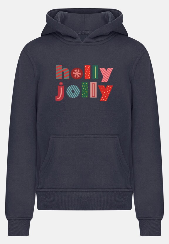 Kids Christmas Holly Jolly Mood Hoody-2