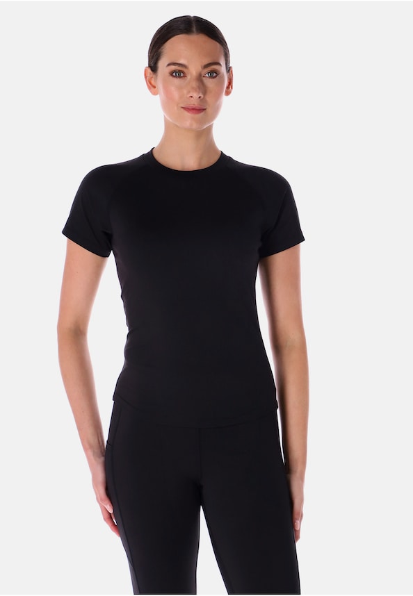 NICKY ESSENTIALS BODY CONTOUR CAP SLEEVE T-SHIRT-0