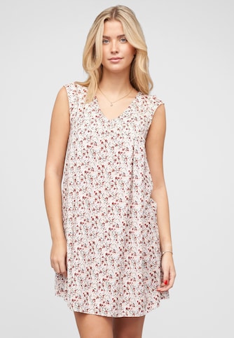 V-Neck Kleid mit Flügelärmeln