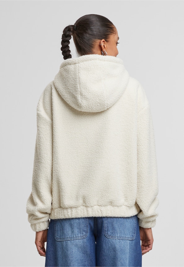 Ladies Oversized Bonded Sherpa -1