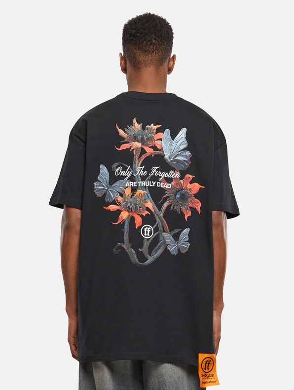 Forgotten Faces Butterfly Flowers Oversize T-Shirts-1