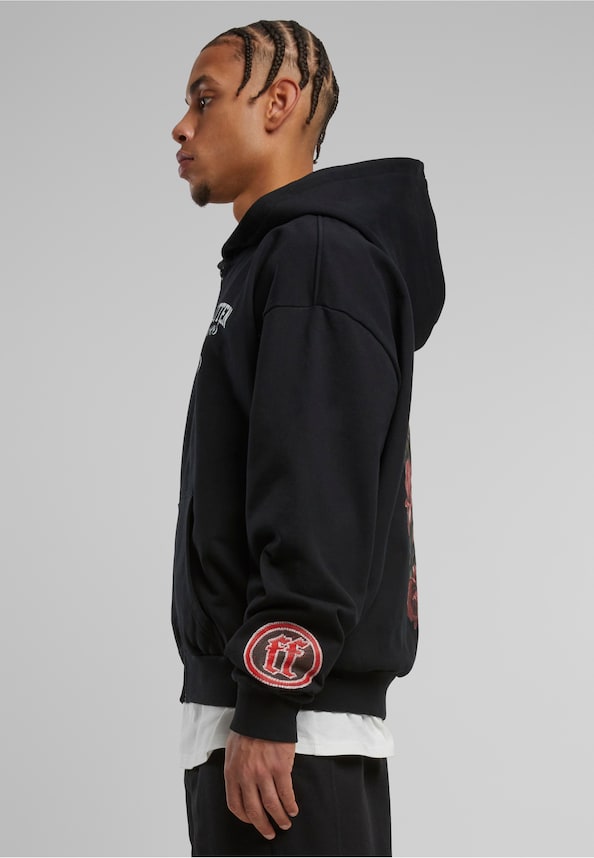 Overgrown Skull Oversize Zip Hoody-2