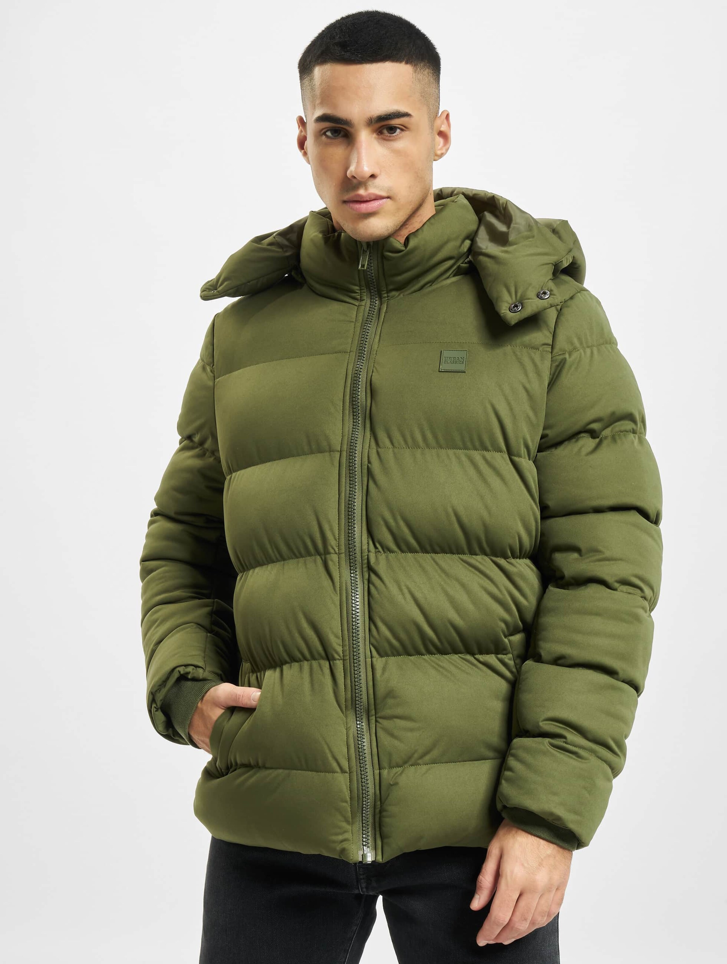 Hooded boxy puffer jacket hot sale