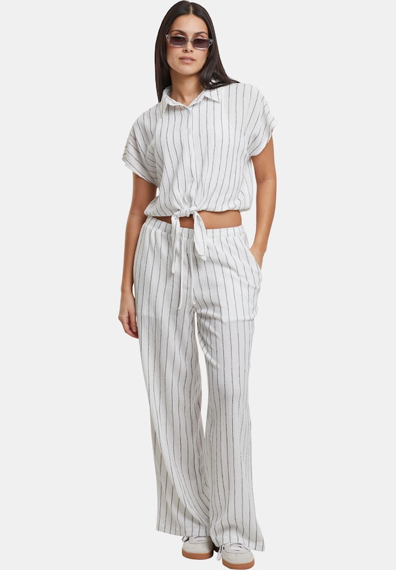 Ladies Structured Striped Tied-3