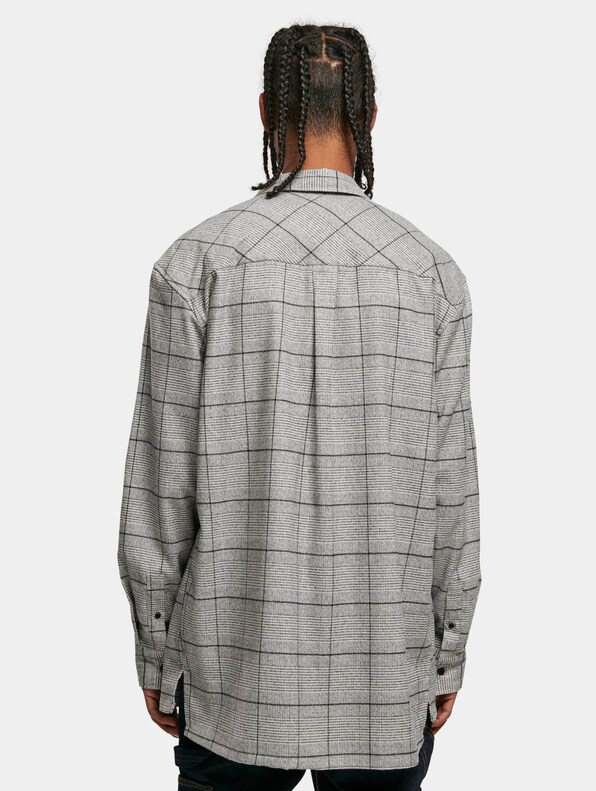 Long Oversized Checked Greyish-1